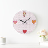 Patchwork owl harten grote klok (Huis)