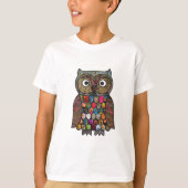 Patchwork Owl Kinder T-Shirt (Voorkant)