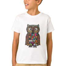 Patchwork Owl Kinder T-Shirt