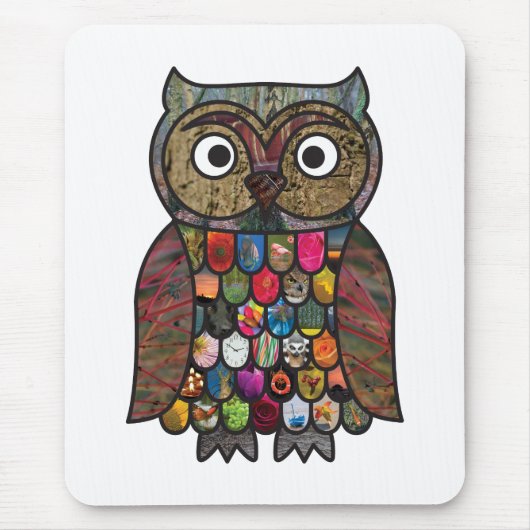 Patchwork Owl Muismat (Voorkant)