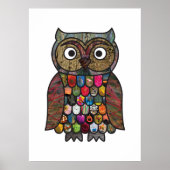 Patchwork Owl Poster (Voorkant)