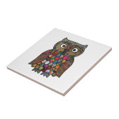 Patchwork Owl Tegeltje (Zijkant)