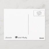 Patchwork Owl, zwart en wit met Tan Background Briefkaart (Achterkant)