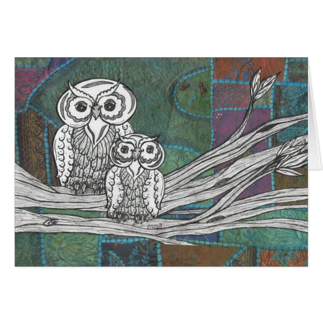 Patchwork Owls (Voorkant Horizontaal)