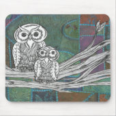 Patchwork Owls Muismat (Voorkant)