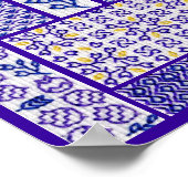 Patchwork Paars Poster (Hoek)