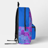 Patchwork Paarse en blauwe rugzak (Links)