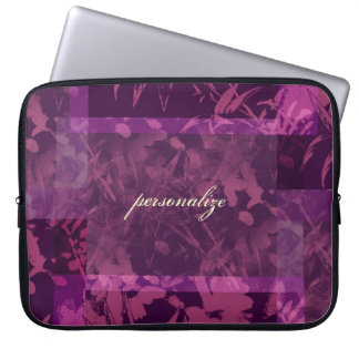 Patchwork Paarse, persoonlijke laptophoes Laptop Sleeve