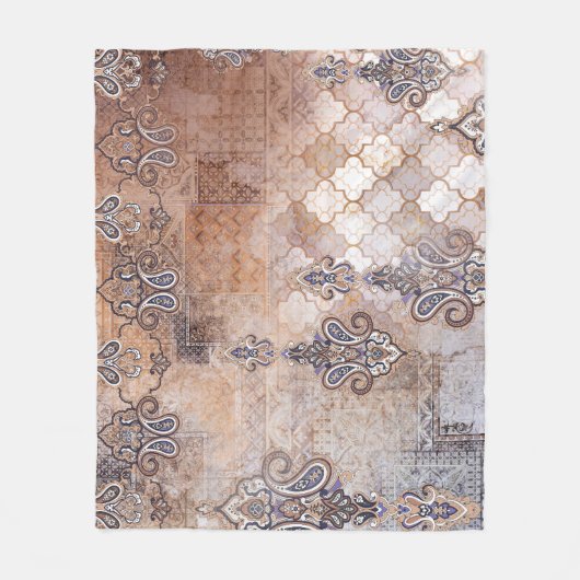 Patchwork Paisley: klassieke print Fleece Deken (Voorkant)