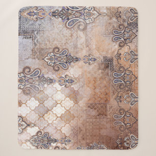 Patchwork Paisley: klassieke print Sherpa Deken