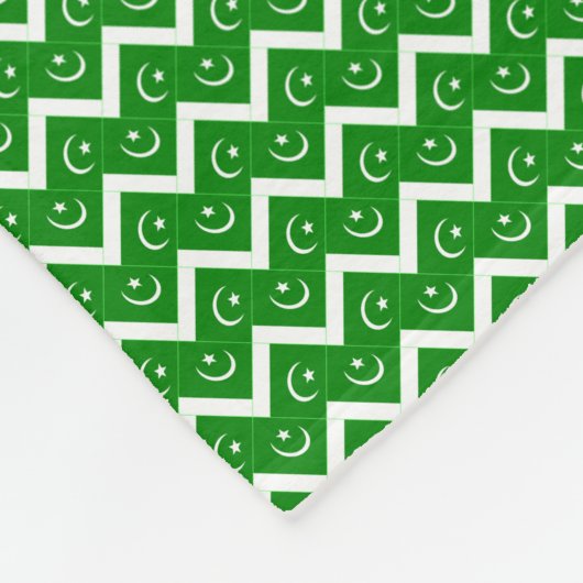Patchwork Pakistan Vlag Patroon Fleece Deken (Hoek)