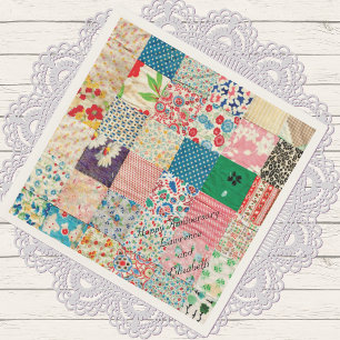 patchwork-papier Napkins Servetten