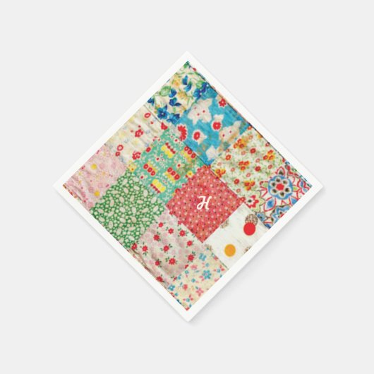  patchwork-papier Napkins Servetten (Hoek)