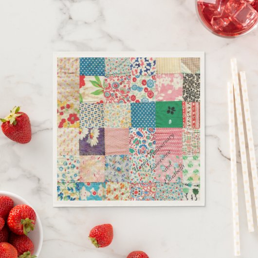 patchwork-papier Napkins Servetten (Insitu)