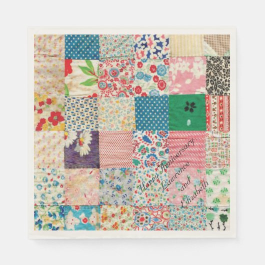 patchwork-papier Napkins Servetten (Voorkant)
