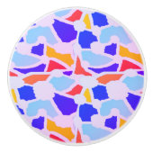 PATCHWORK PATRONEN GEMENGDE KLEUREN KERAMISCHE KNOP (Voorkant)