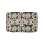 Patchwork Patroon Butterflies Flowers Foliage Roos Badmat (Voorkant)