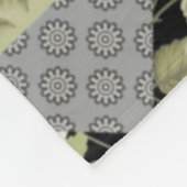 Patchwork Patroon Butterflies Flowers Foliage Roos Fleece Deken (Hoek)