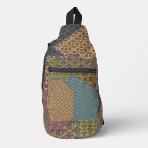Patchwork patroon cross body bag sling bag