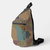 Patchwork patroon cross body bag sling bag (Rechterhoek)