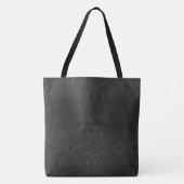 Patchwork Patroon Faux Grey Black Leather Tote Bag (Voorkant)