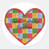 Patchwork Patroon Hand gemaakt Label (Voorkant)