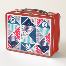 Patchwork Patroon met Nautical Element Polka Dot