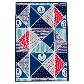 Patchwork Patroon met Nautical Element Polka Dot Medium Cadeauzakje (Voorkant)