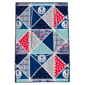 Patchwork Patroon met Nautical Element Polka Dot Medium Cadeauzakje (Achterkant)