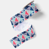 Patchwork Patroon met Nautical Element Polka Dot Satijnen Lint (Achterkant)