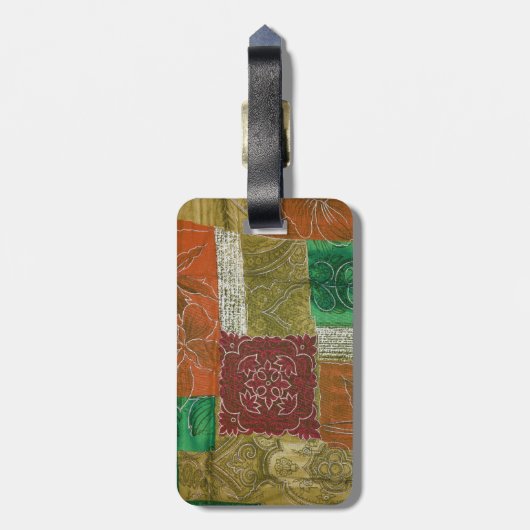 Patchwork Patroon, Patchwork Background Bagagelabel (Achterkant verticaal)