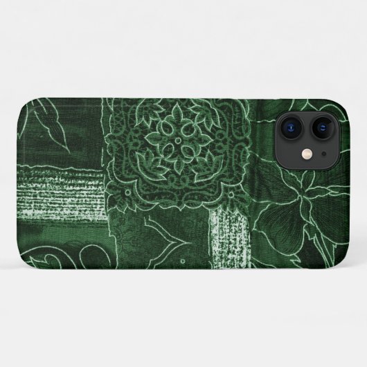 Patchwork Patroon, Patchwork Background, Green Case-Mate iPhone Case (Achterkant (horizontaal))