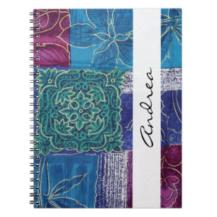 Patchwork Patroon, Patchwork Background, Jouw naam Notitieboek