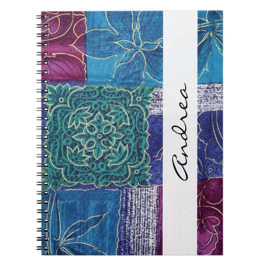 Patchwork Patroon, Patchwork Background, Jouw naam Notitieboek (Voorkant)