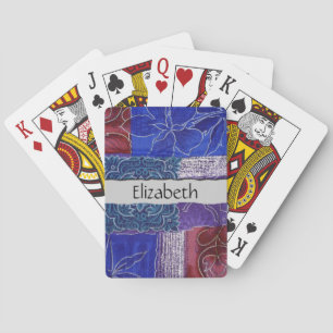 Patchwork Patroon, Patchwork Background, Jouw naam Speelkaarten