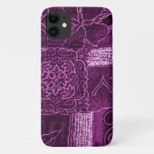 Patchwork Patroon, Patchwork Background, Paars Case-Mate iPhone Case (Achterkant)