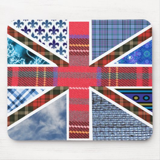 Patchwork-patroon van Uniepapier Muismat (Voorkant)