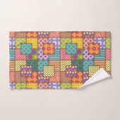 Patchwork-patroonbloemen Polka Dot Stripe Bad Handdoek (Handdoek)