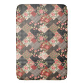 Patchwork Pattern Geometric Flowers Polka Dots Badmat (Voorkant Verticaal)