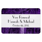 Patchwork Pattern, Paars Patchwork, Vow Renewal Magneet (Horizontaal)