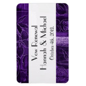 Patchwork Pattern, Paars Patchwork, Vow Renewal Magneet (Verticaal)