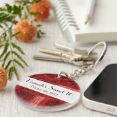 Patchwork Pattern, Patchwork Background, Sweet 16 Sleutelhanger (Voorkant Rechts)