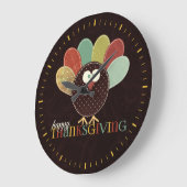 Patchwork Patterned Turkey for Thanksgiving Grote Klok (Hoek)