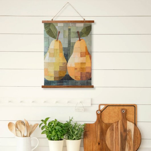 Patchwork Pears Tapestry Scroll Art Hangend Wandkleed
