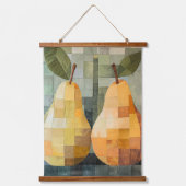 Patchwork Pears Tapestry Scroll Art Hangend Wandkleed (Voorkant)
