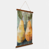 Patchwork Pears Tapestry Scroll Art Hangend Wandkleed (Gebogen)