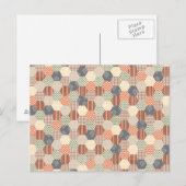 Patchwork Pentagon Patroon Briefkaart (Voorkant / Achterkant)
