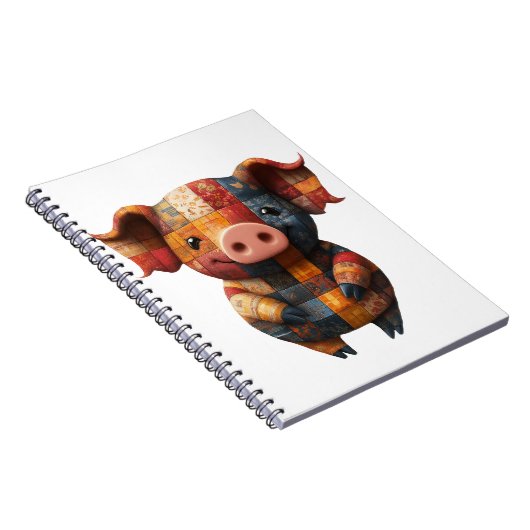 patchwork pig Notitieboek (Rechterzijde)