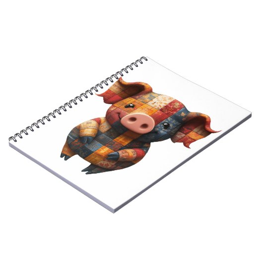 patchwork pig Notitieboek (Linkerzijde)