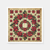Patchwork Poinsettia Krans Decoupage Servetten (Voorkant)